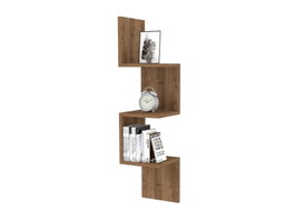 Hanah Home Estantería de Pared Escandinava Nogal 105.4 x 25 x 25 cm